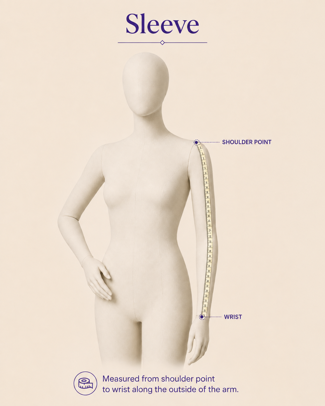 Sleeve measurement attire reference